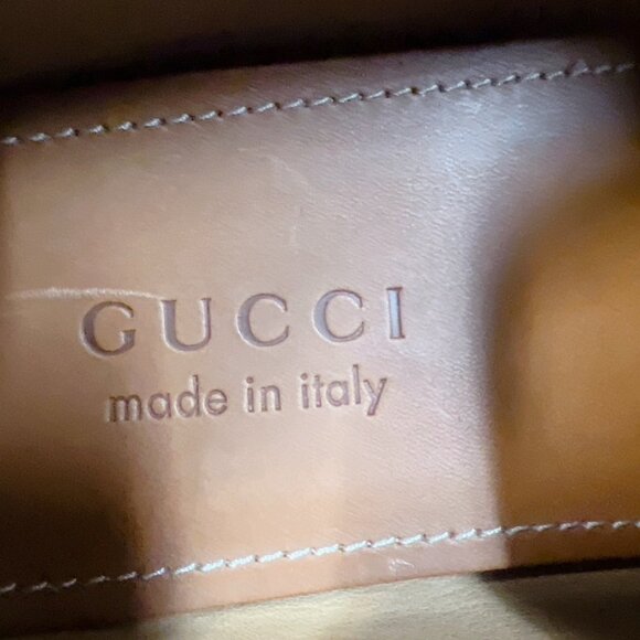 GUCCI Interlocking G Horsebit Logo Supreme Loafer Brown Leather Mens UK 7 US 7.5 - Picture 12 of 14